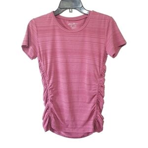Eddie Bauer Free Dry Short Sleeved Ruched Tshirt, Trail Light Collection